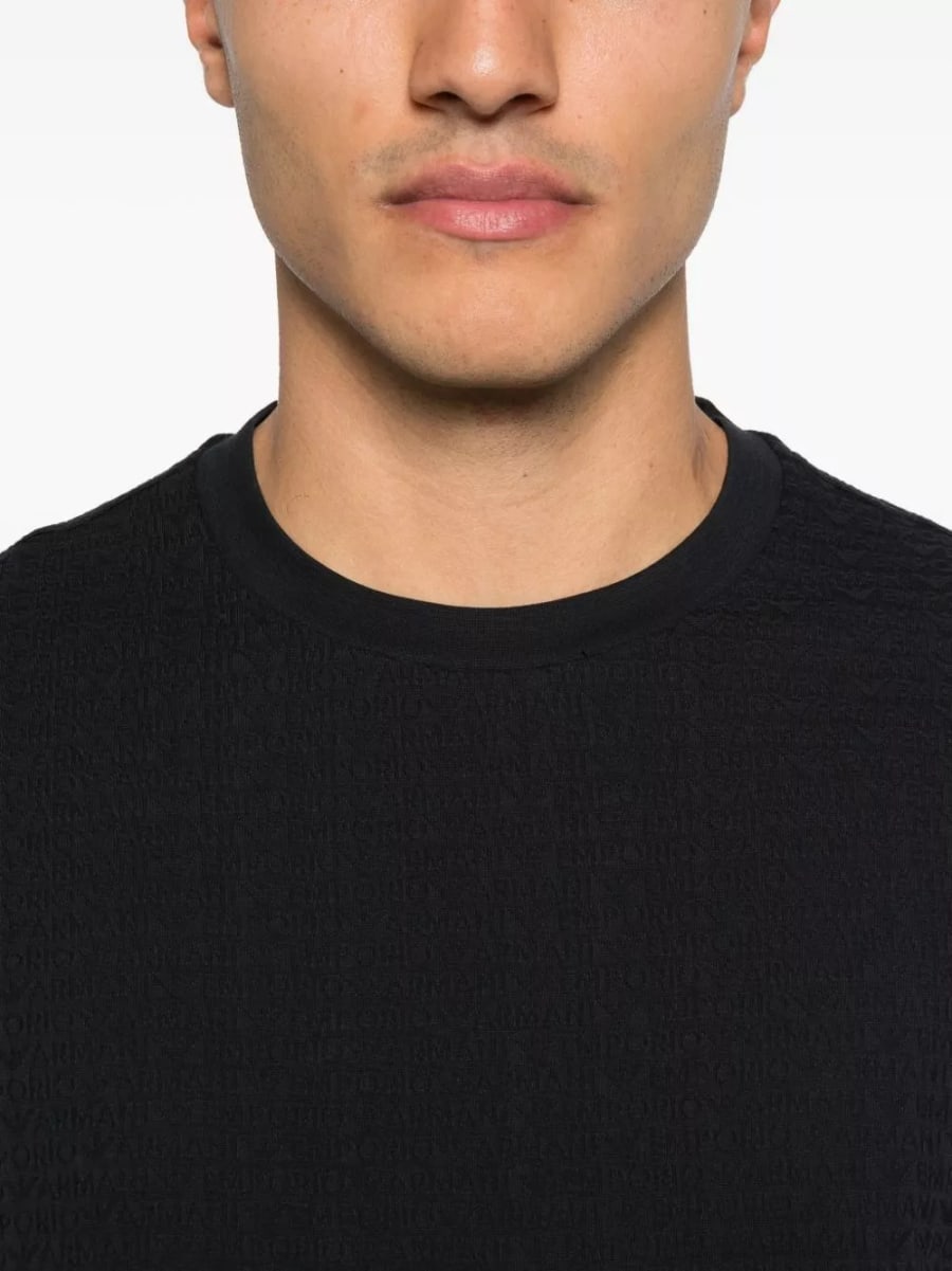 Emporio Armani T-shirt in cotone logo, view 4