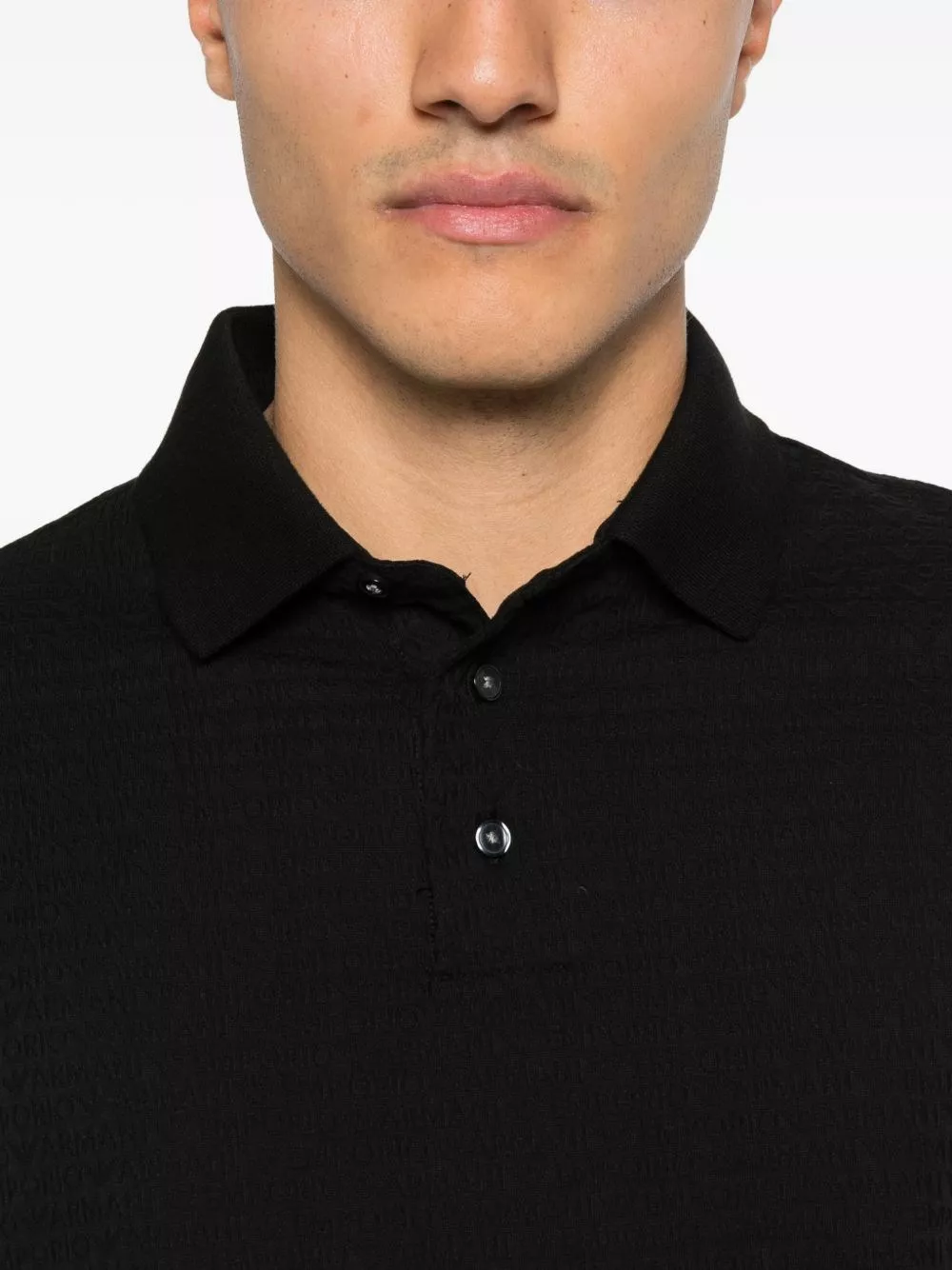 Emporio Armani la polo in cotone con logo, view 2