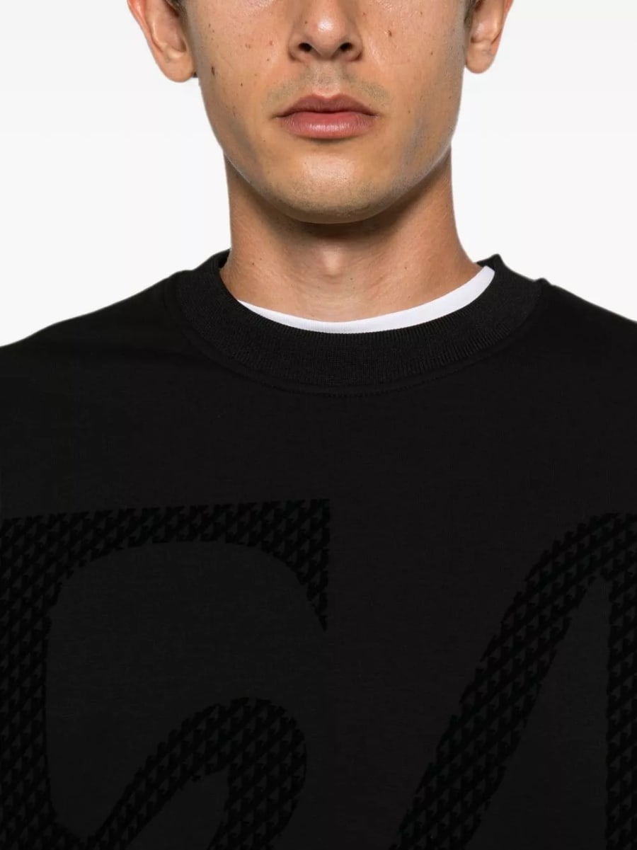 Emporio Armani Felpa in cotone con logo, view 2