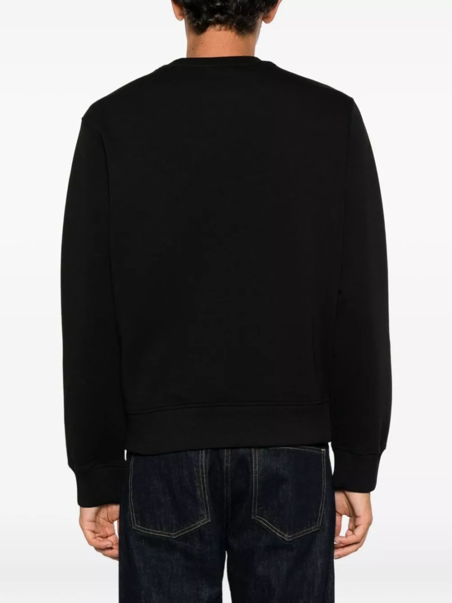 Emporio Armani Felpa in cotone con logo, view 4