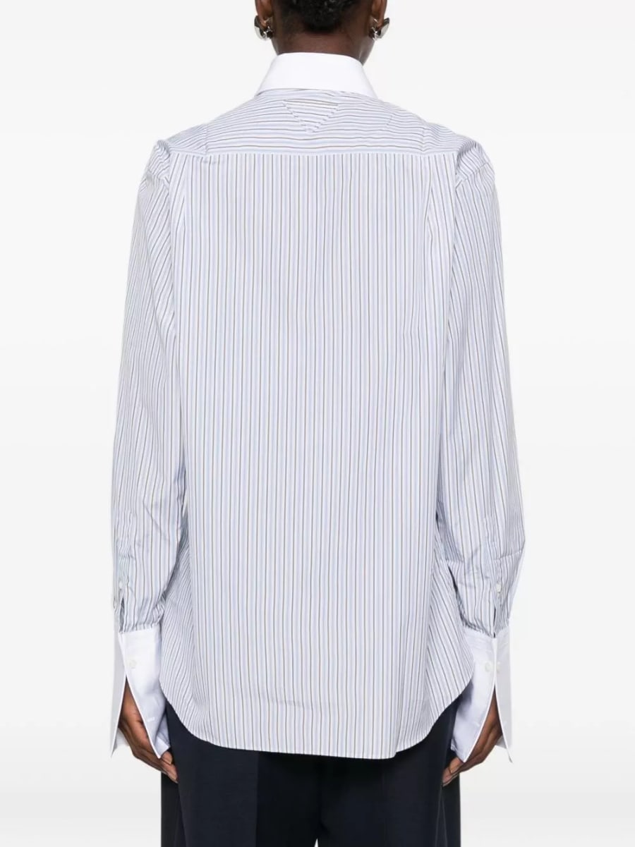 Prada Camicia a righe in cotone, view 2