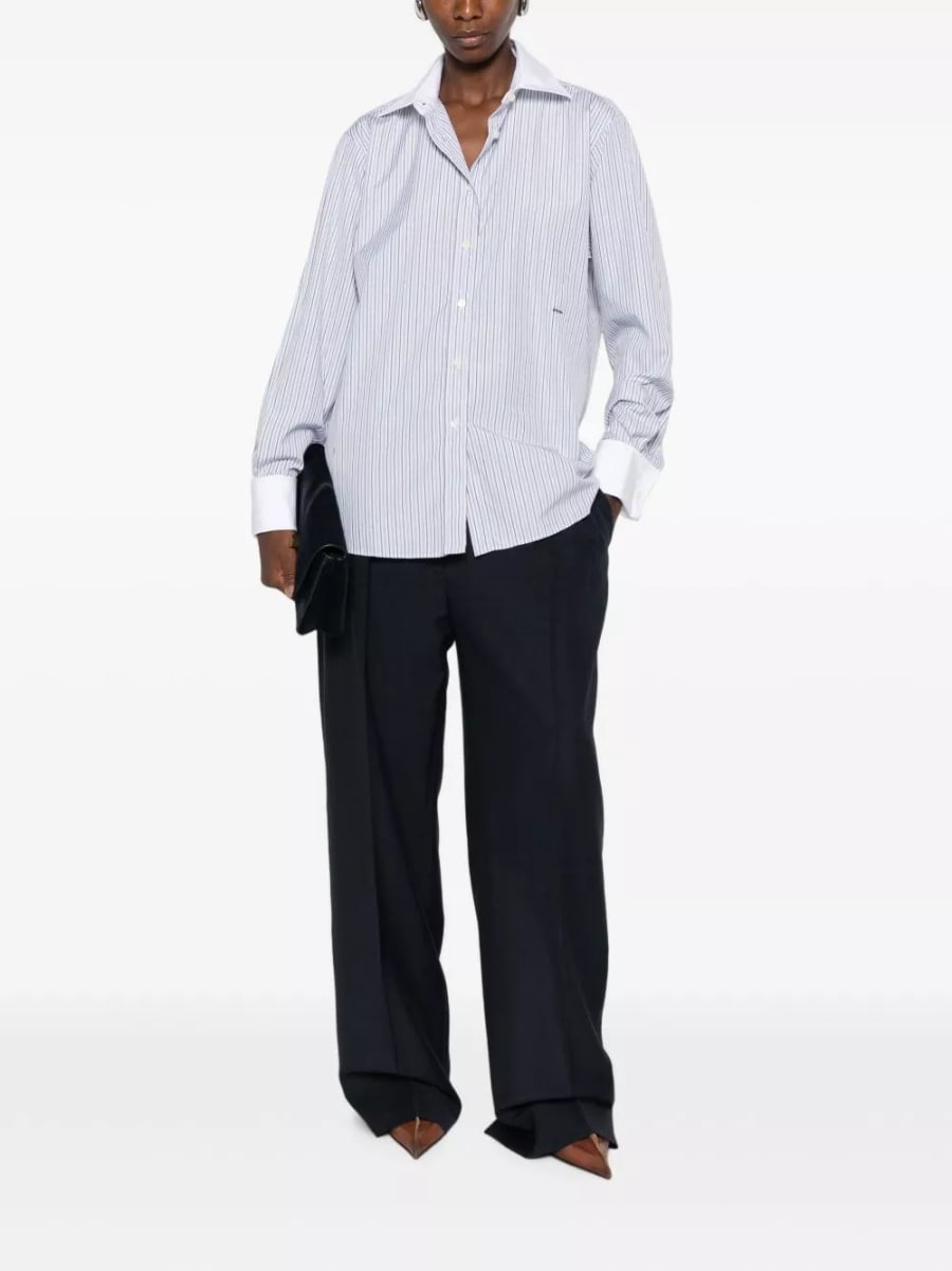 Prada Camicia a righe in cotone, view 3