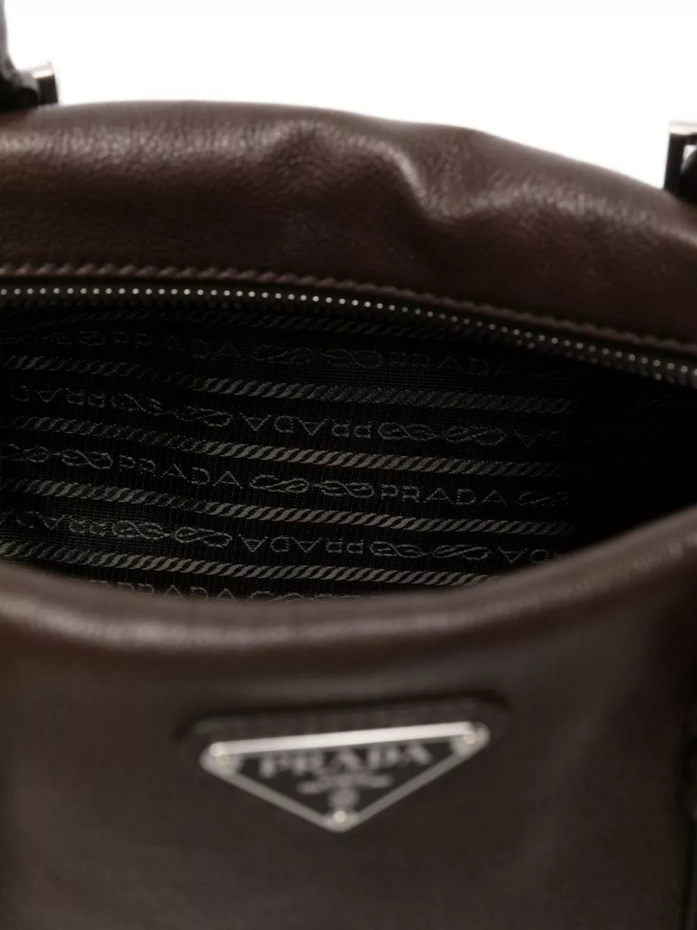 Prada Prada Bonnie borsa tote media in pelle, view 2