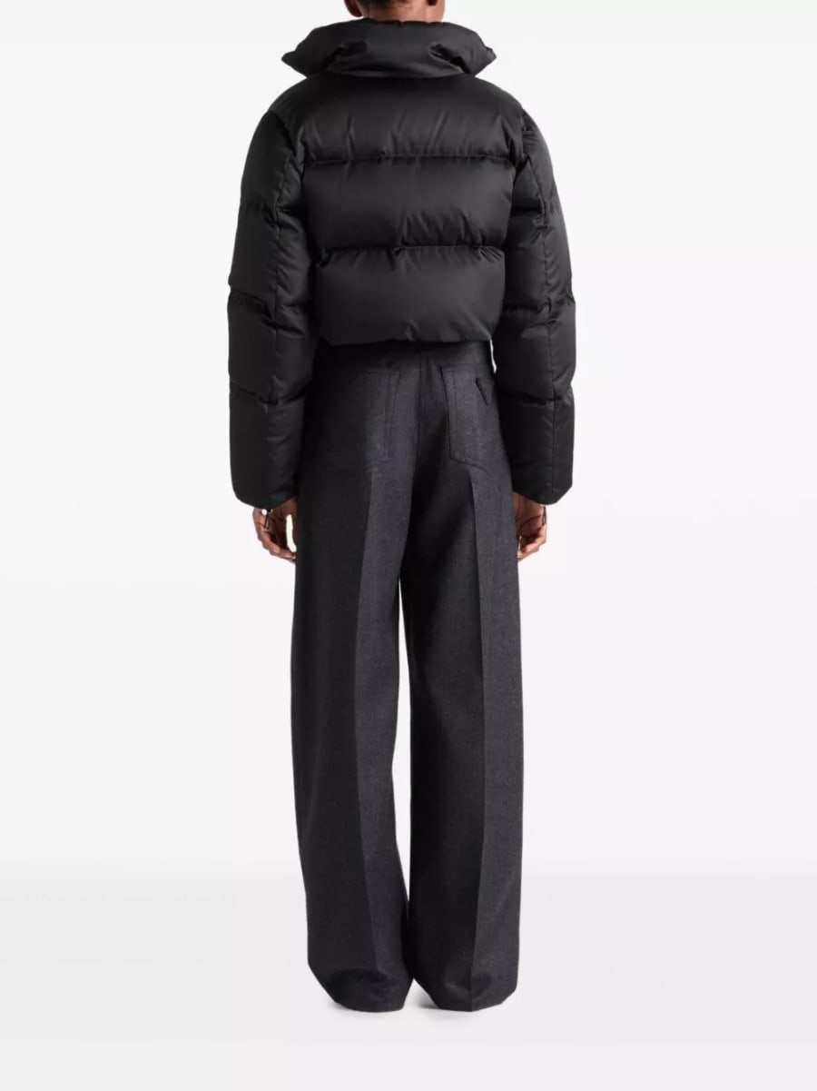 Prada Giacca in piuma cropped Re-nylon, view 4