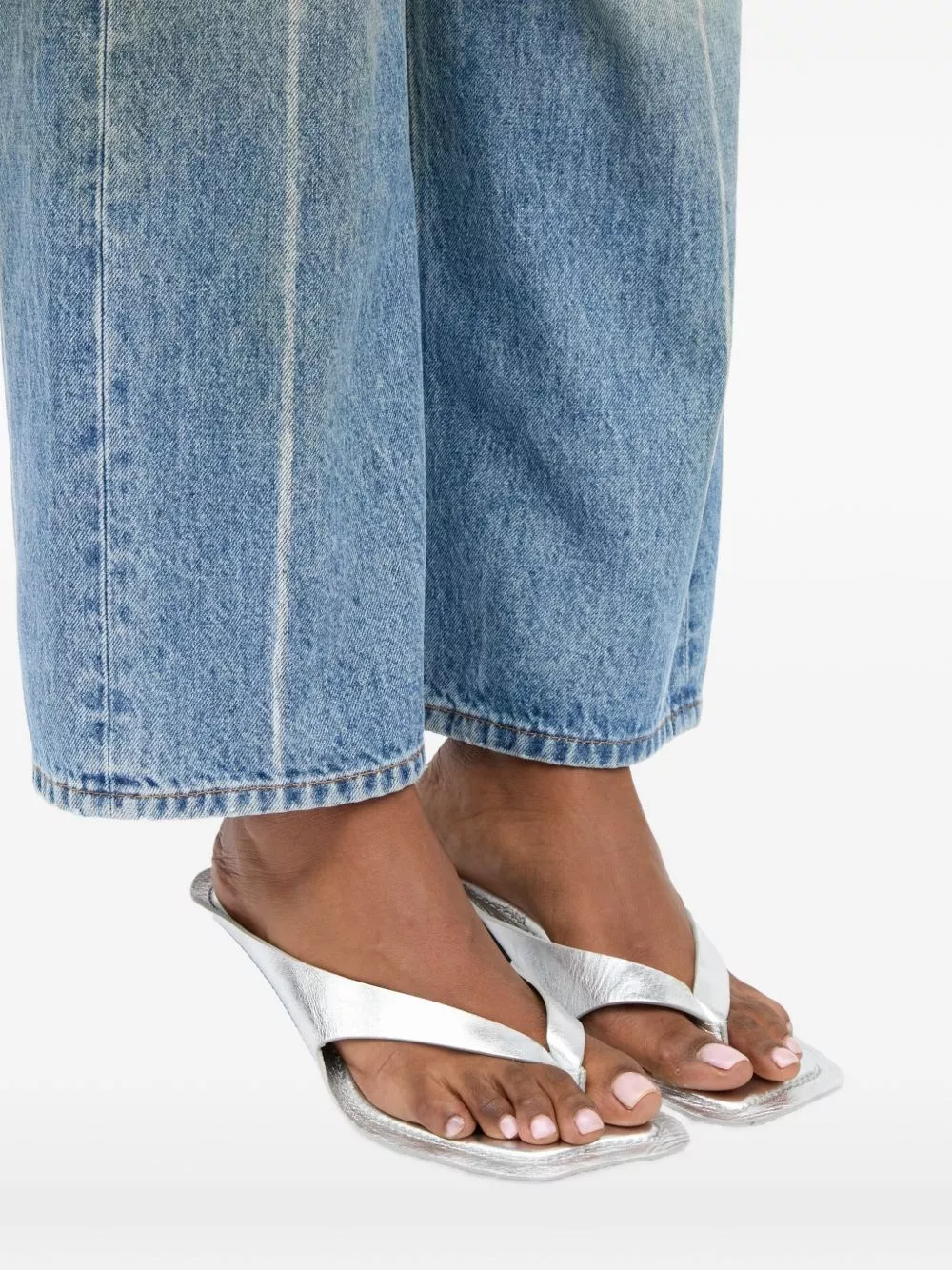 MM6 Maison Margiela Sandali con tacco a thong, view 2