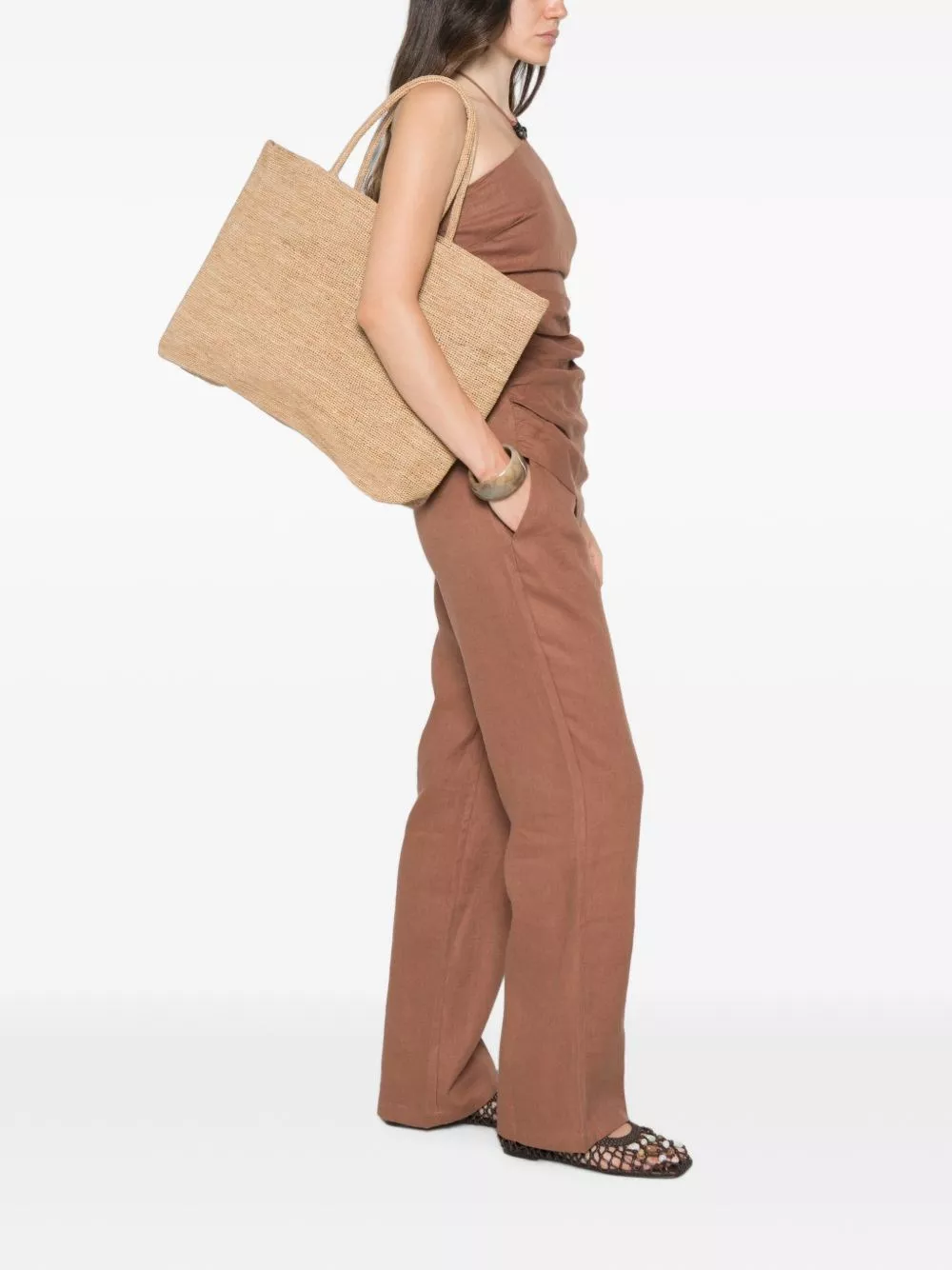 Sophie digard Borsa shopping Rafia, view 2