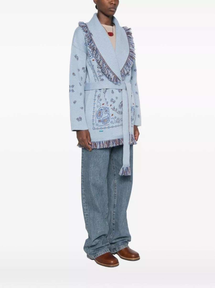 Alanui Cardigan in cashmere Bandana, view 3