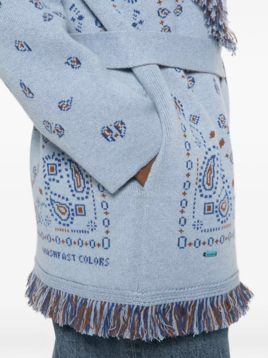 Alanui Cardigan in cashmere Bandana, view 4