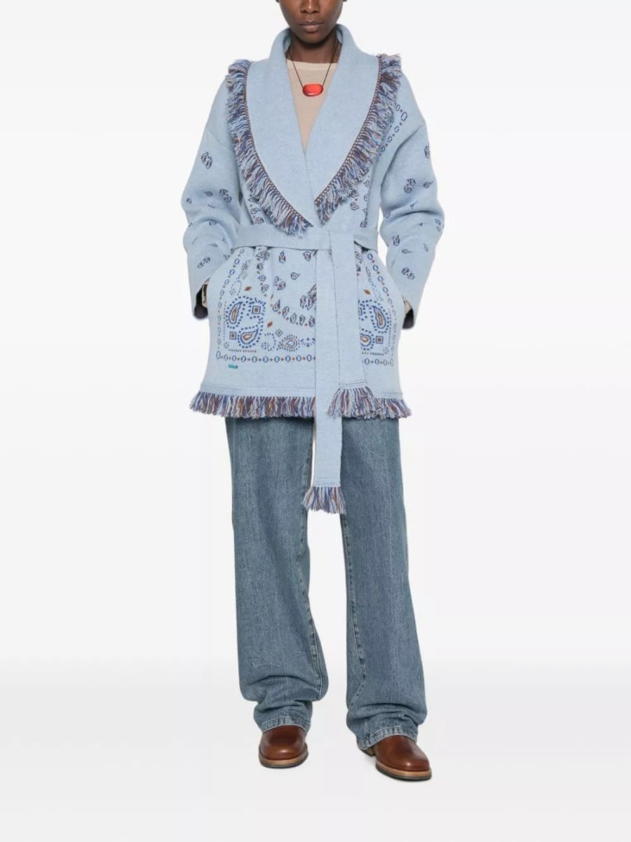 Alanui Cardigan in cashmere Bandana, view 5