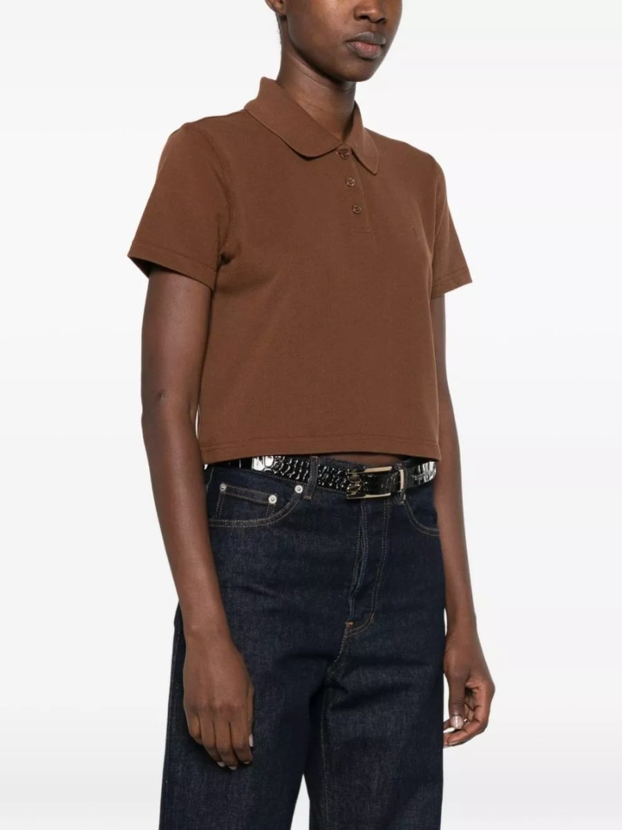 Saint Laurent la polo in cotone, view 2