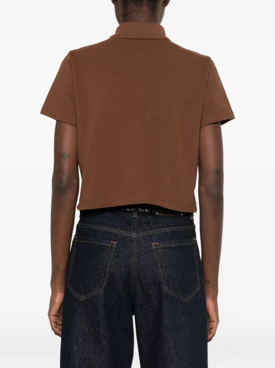 Saint Laurent la polo in cotone, view 4