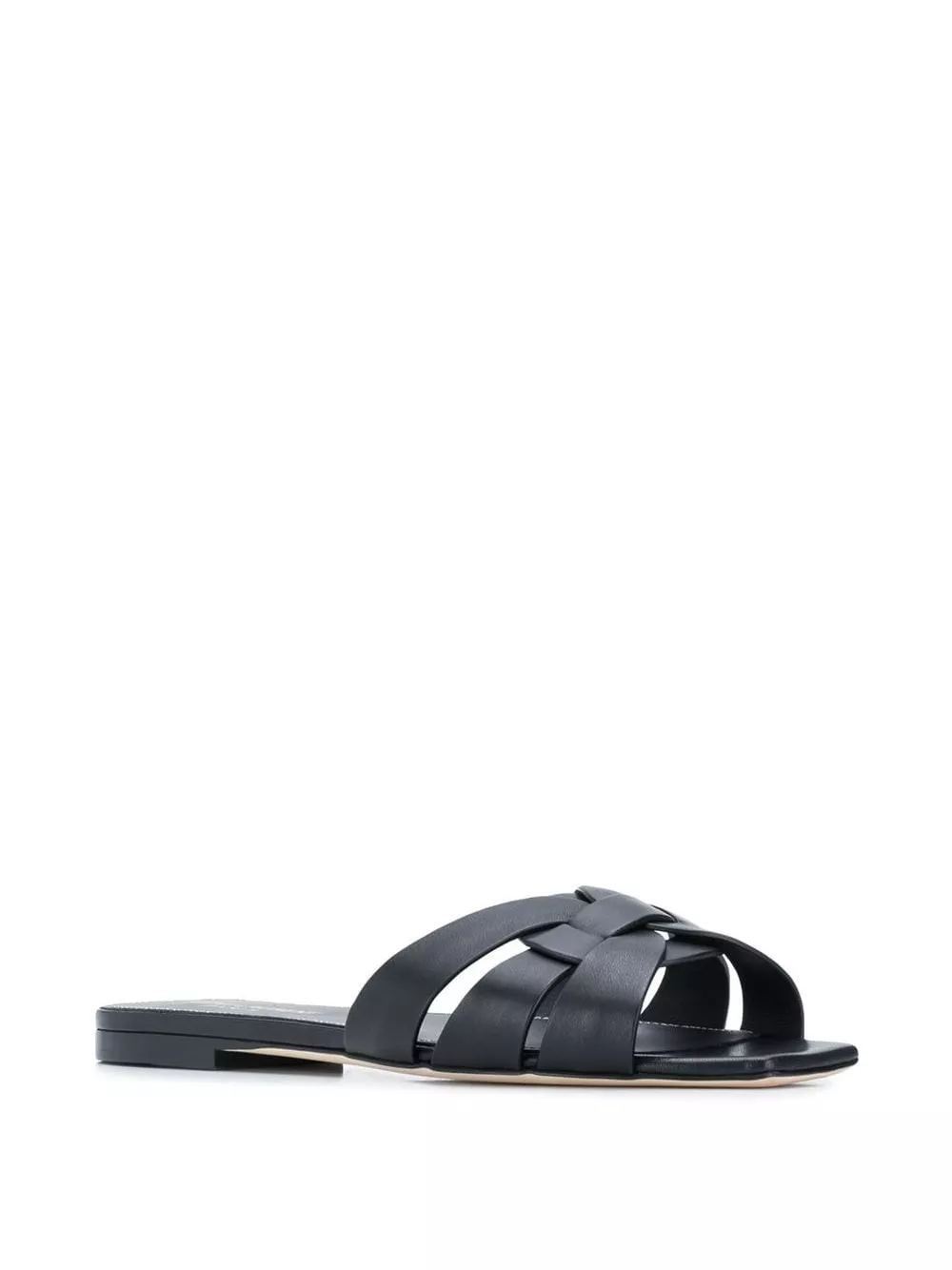 Saint Laurent Sandali flat in pelle Tribute, view 2
