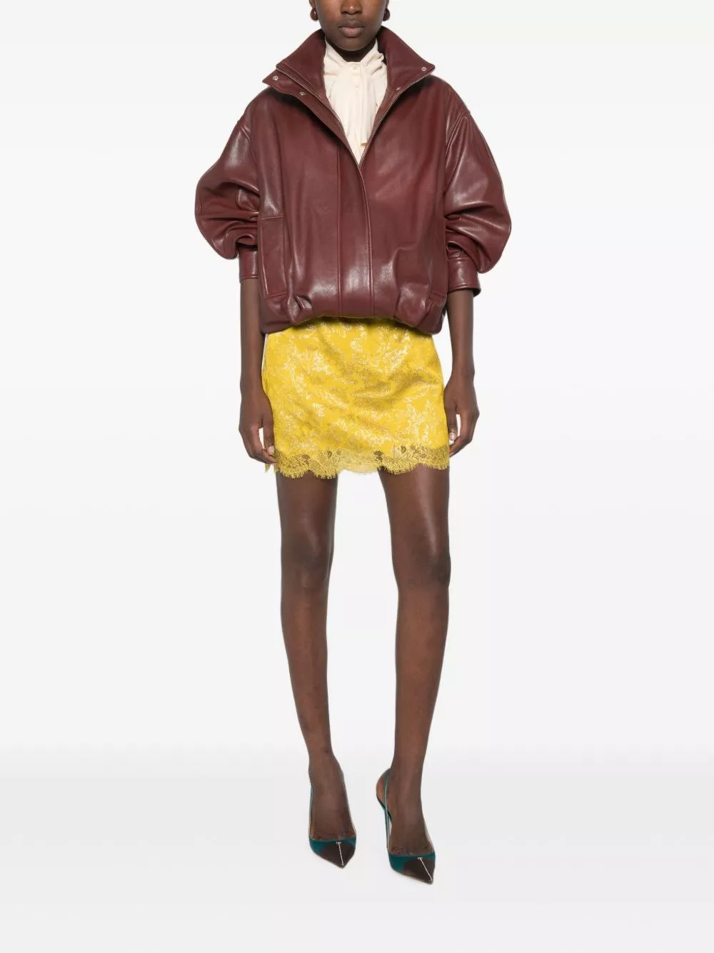 Saint Laurent Gonna mini con lacci