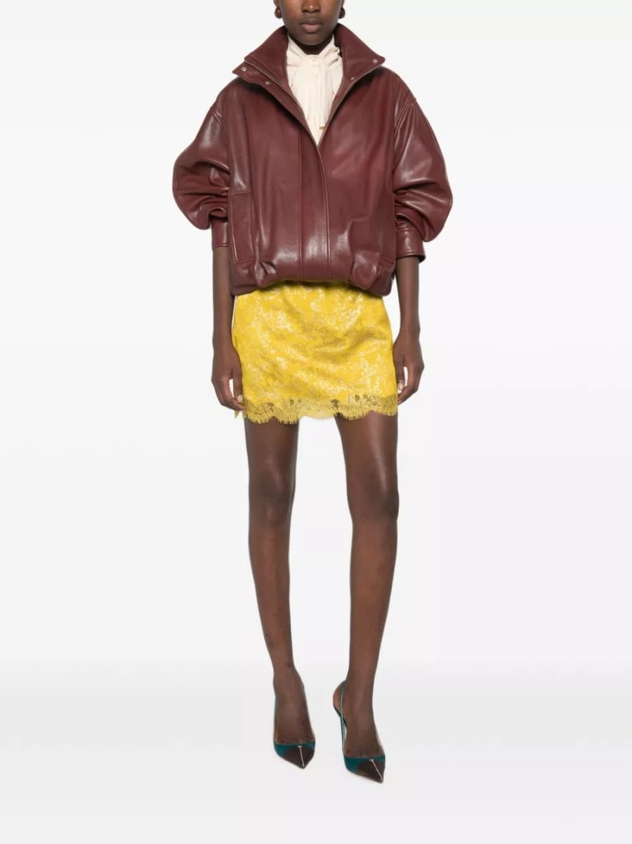 Saint Laurent Gonna mini con lacci, view 2