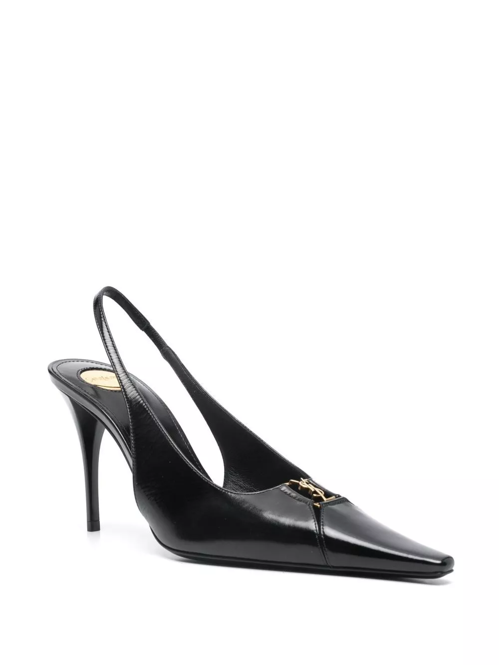 Saint Laurent Babylone calzature slingback in pelle, view 2