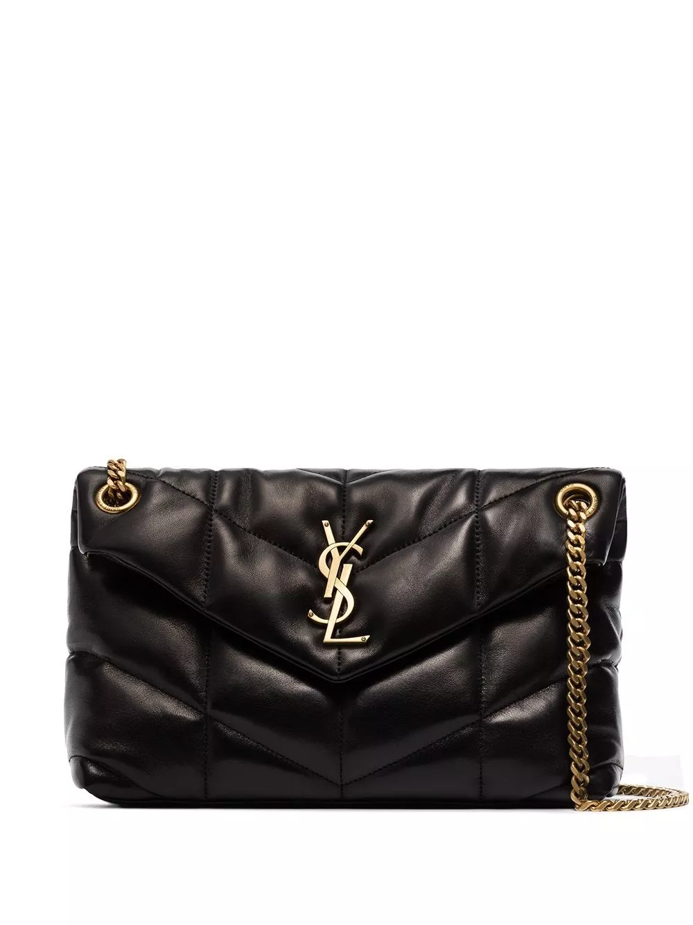 Saint Laurent Borsa a spalla in pelle Puffer piccola