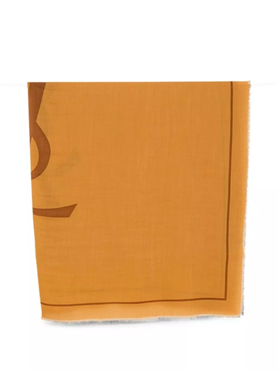 Saint Laurent Foulard in lana con logo