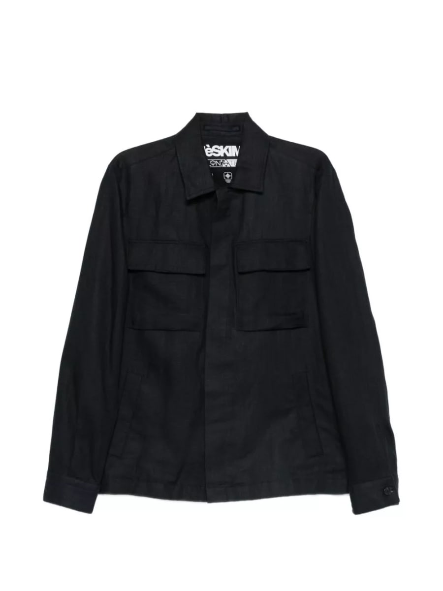 Heskimo Camicia overshirt con logo