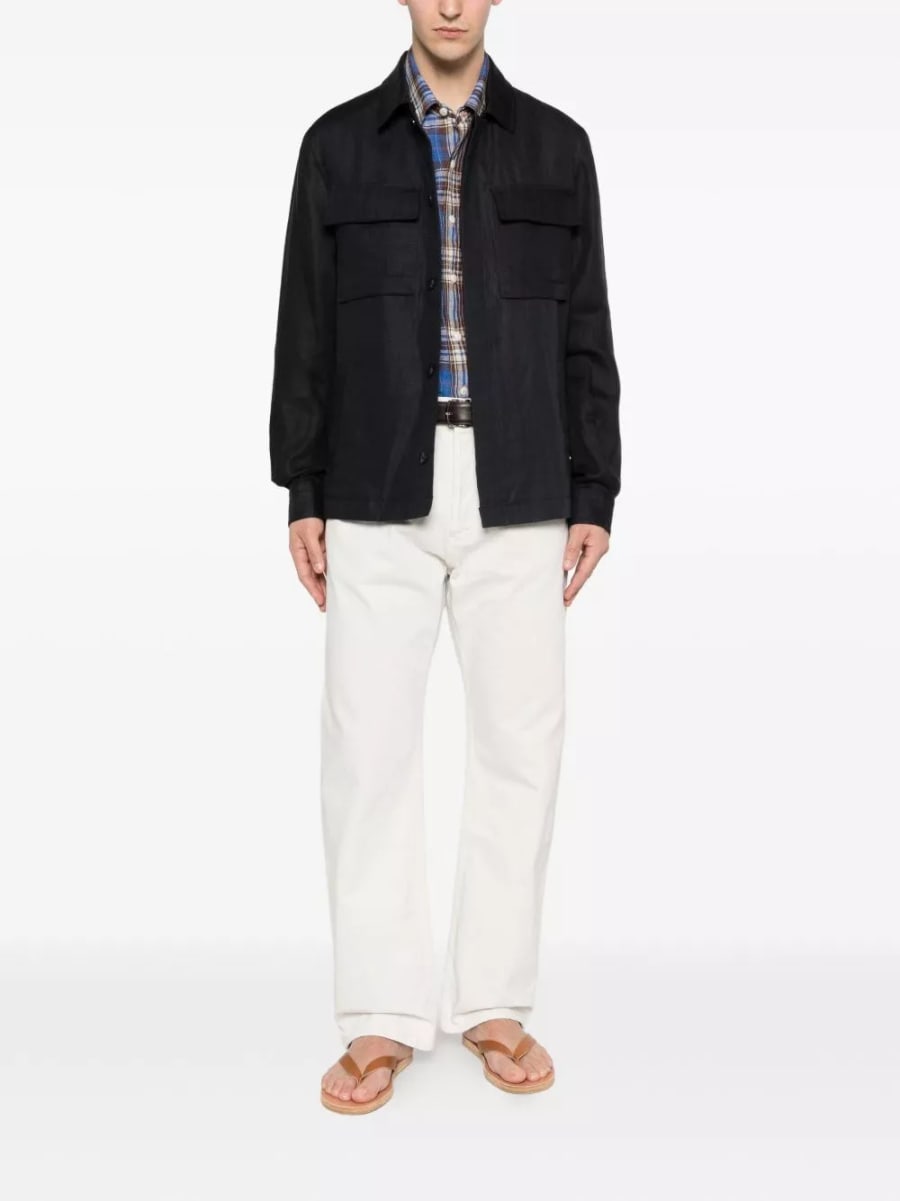 Heskimo Camicia overshirt con logo, view 5