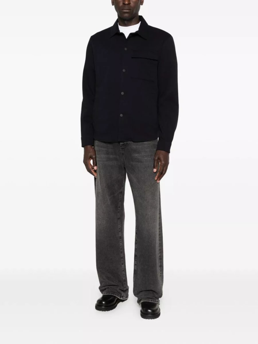 Heskimo Camicia overshirt con logo, view 3