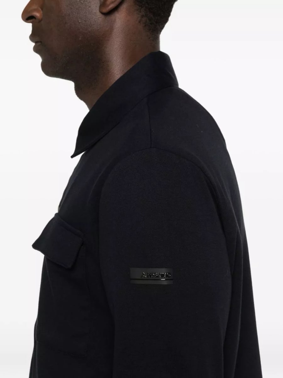Heskimo Camicia overshirt con logo, view 5