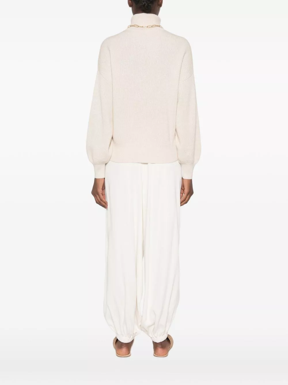 Brunello Cucinelli Maglione a collo alto in cashmere, view 2