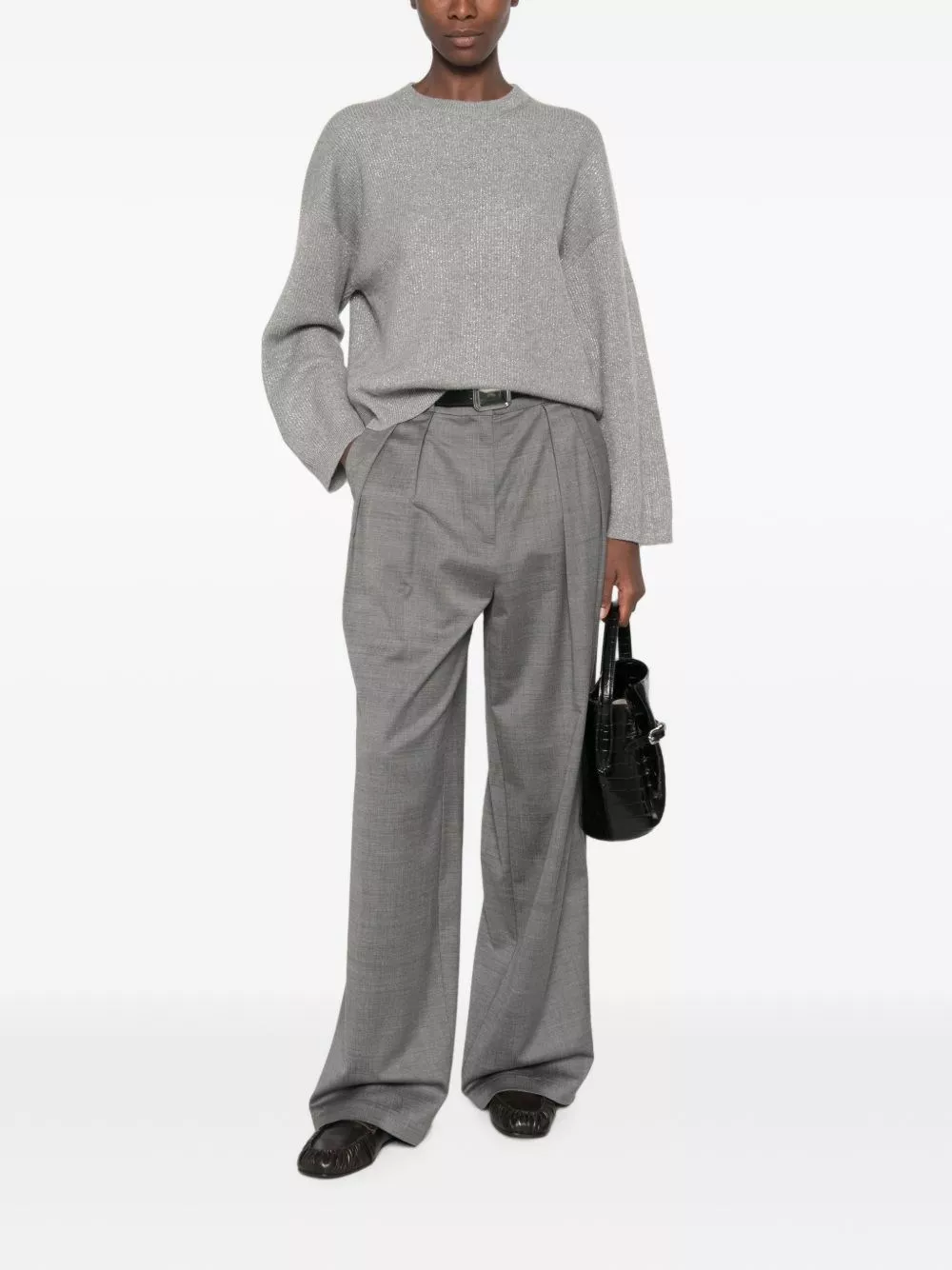 Brunello Cucinelli Maglione girocollo in cashmere, view 2