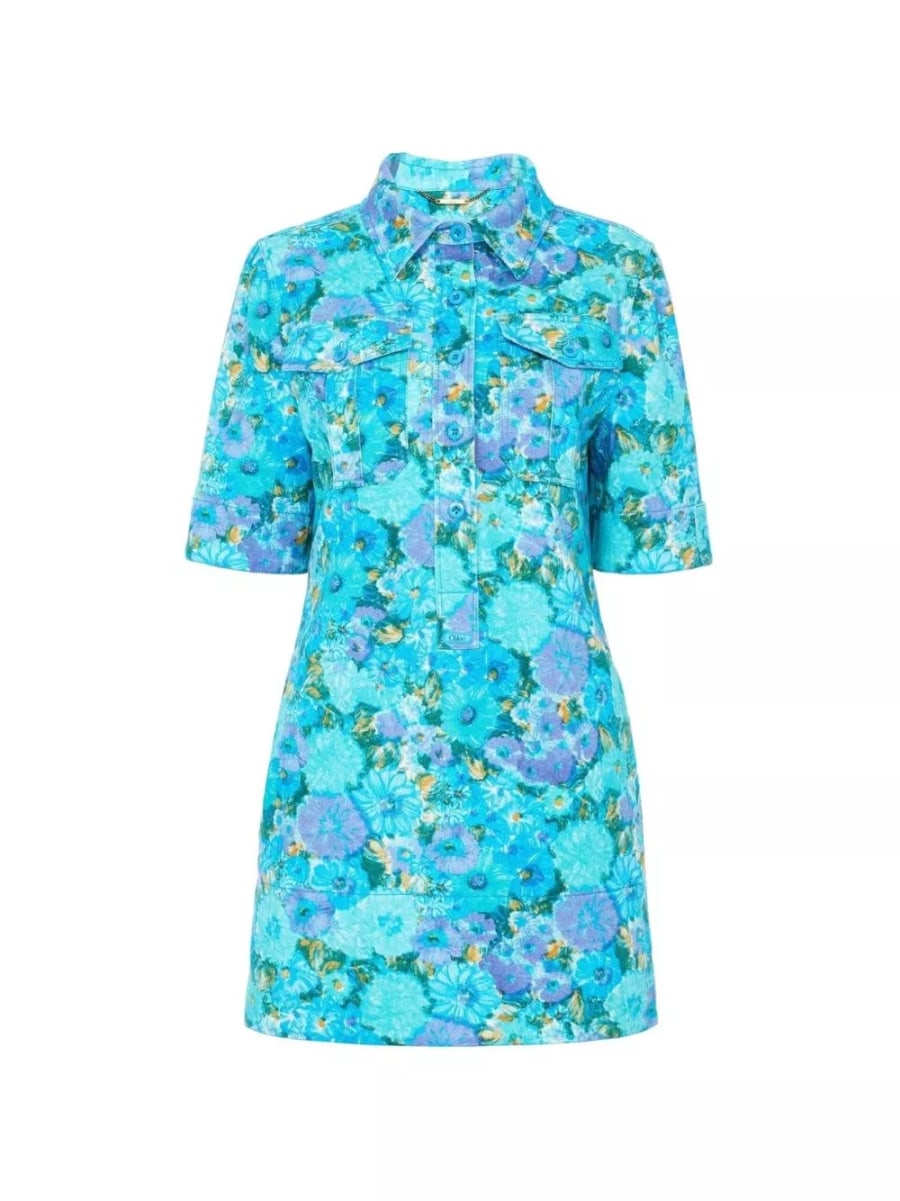 Chloé Abito mini in cotone stampato