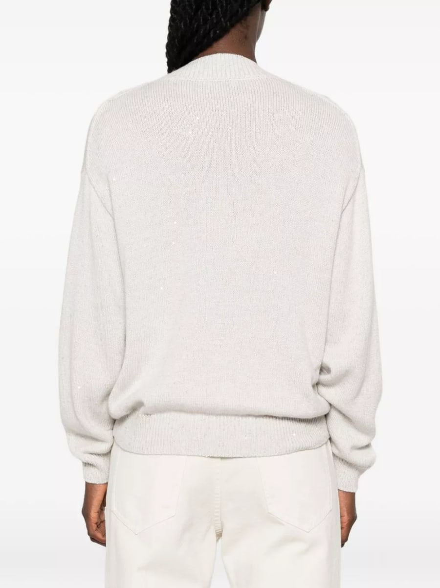 Brunello Cucinelli Maglione in misto cashmere e seta, view 3