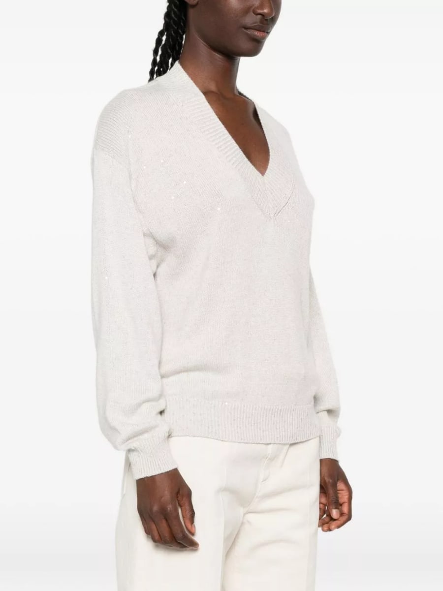 Brunello Cucinelli Maglione in misto cashmere e seta, view 4