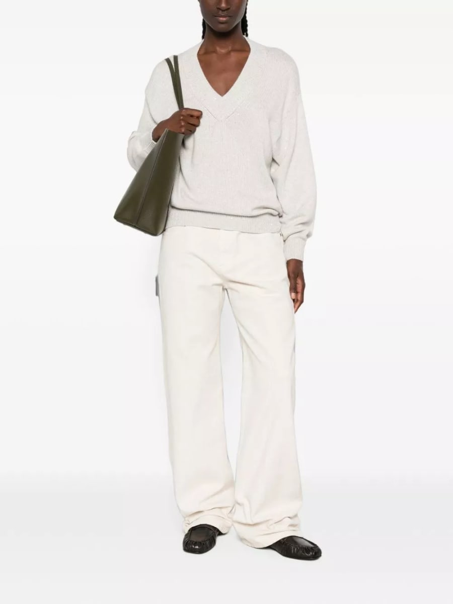Brunello Cucinelli Maglione in misto cashmere e seta, view 5