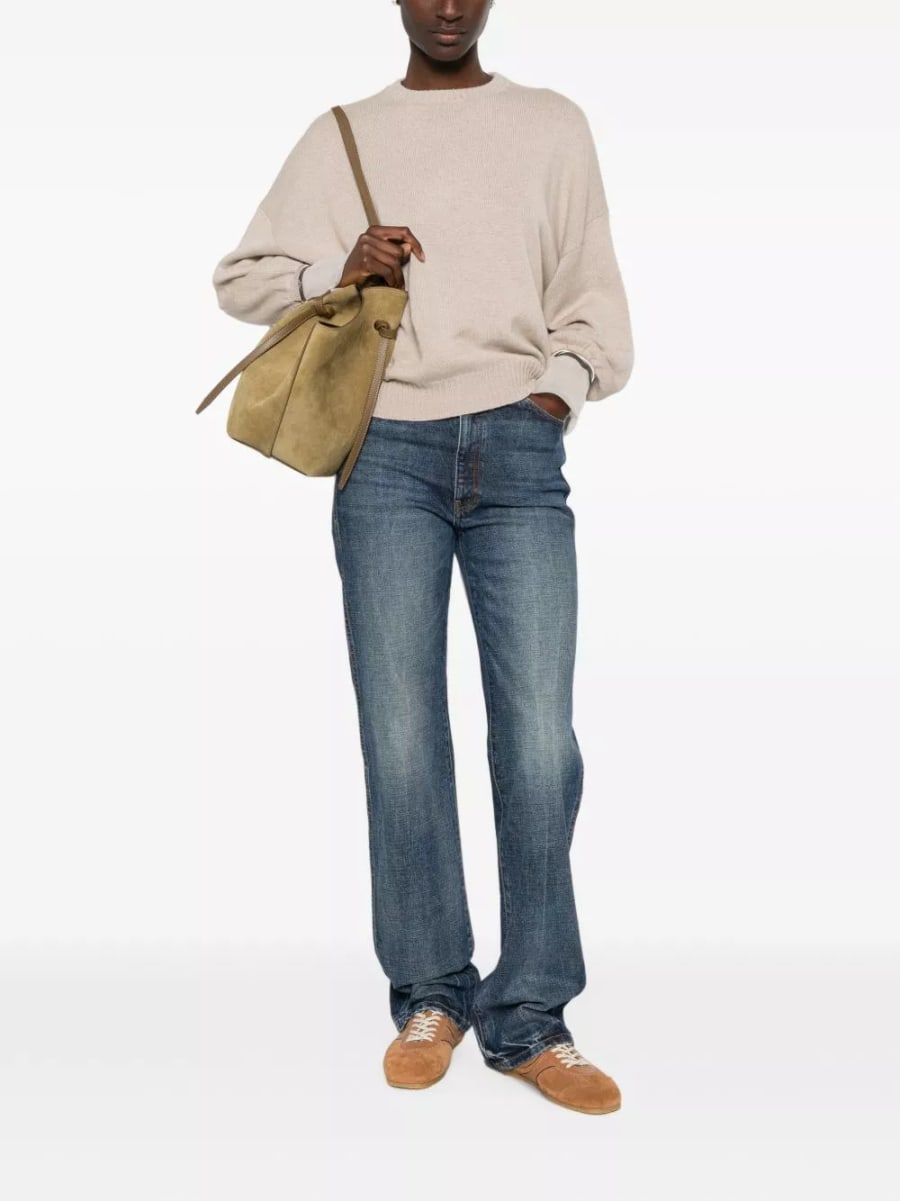 Brunello Cucinelli Maglione girocollo in cashmere, view 2