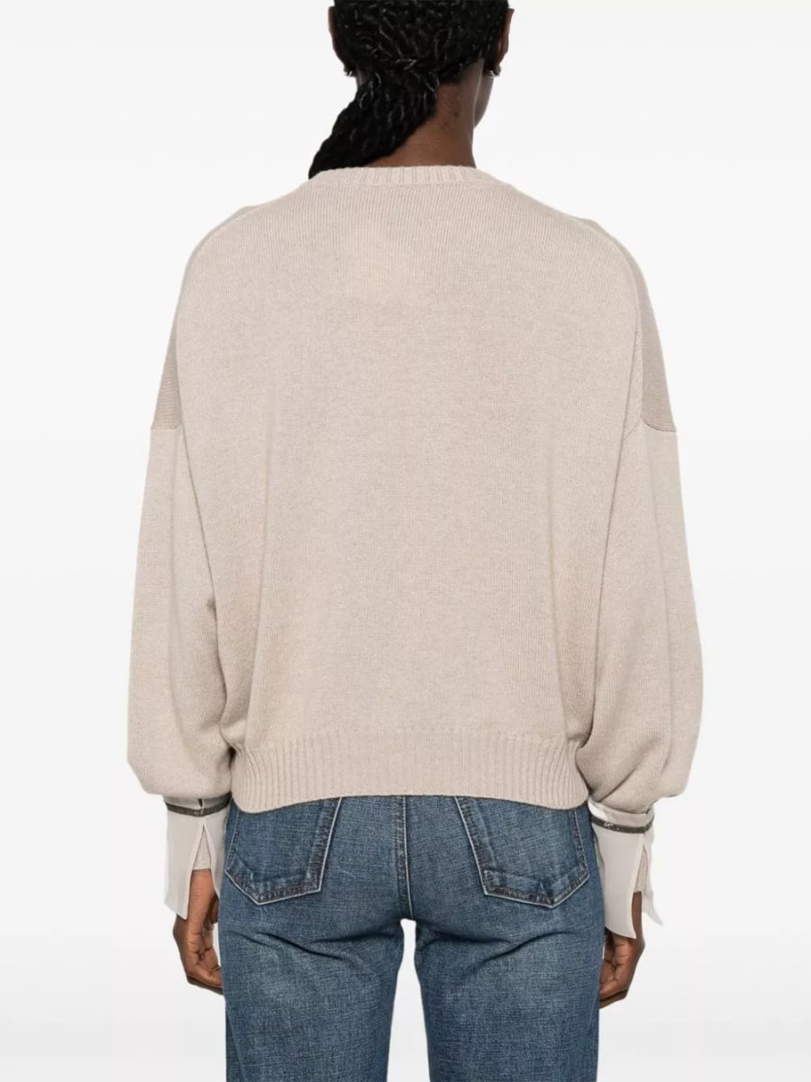 Brunello Cucinelli Maglione girocollo in cashmere, view 5