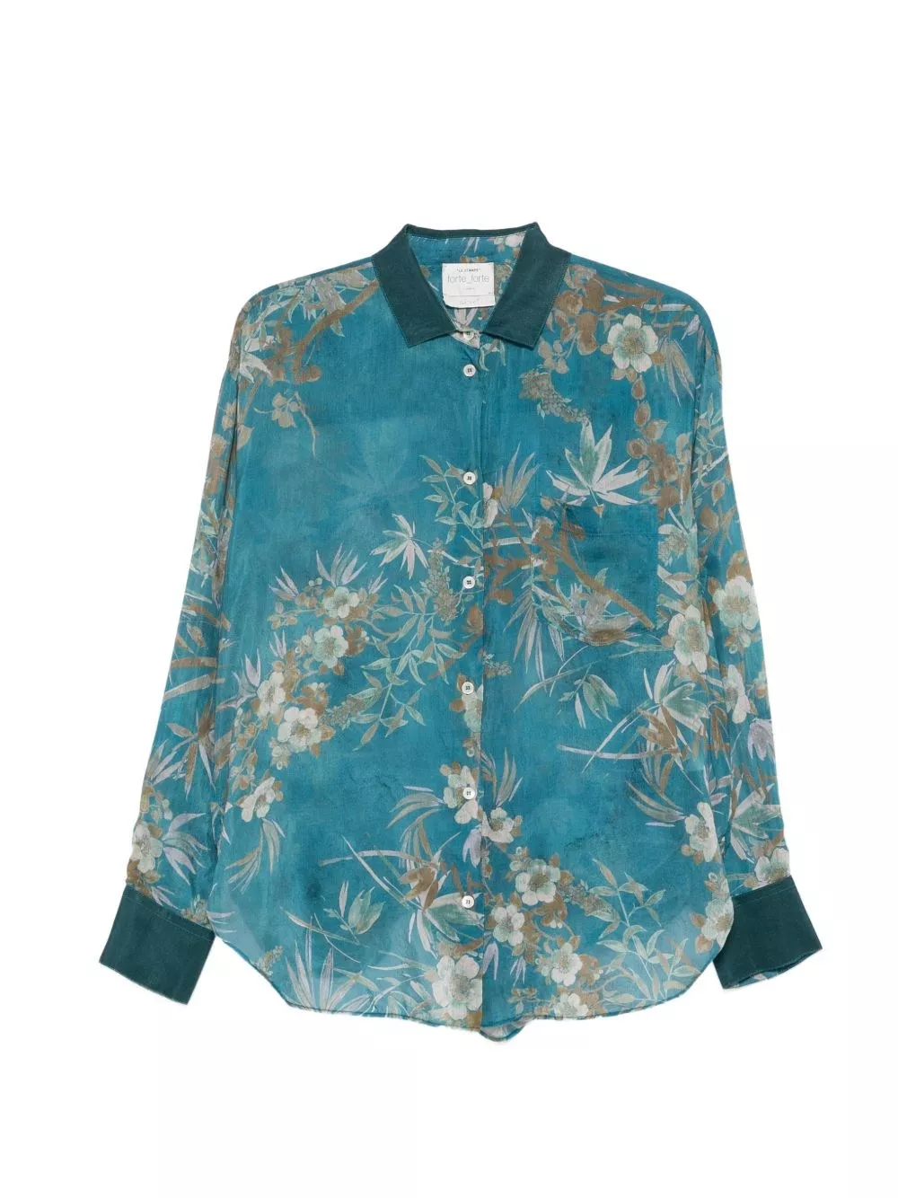 Forte_Forte Camicia in cotone e seta stampata