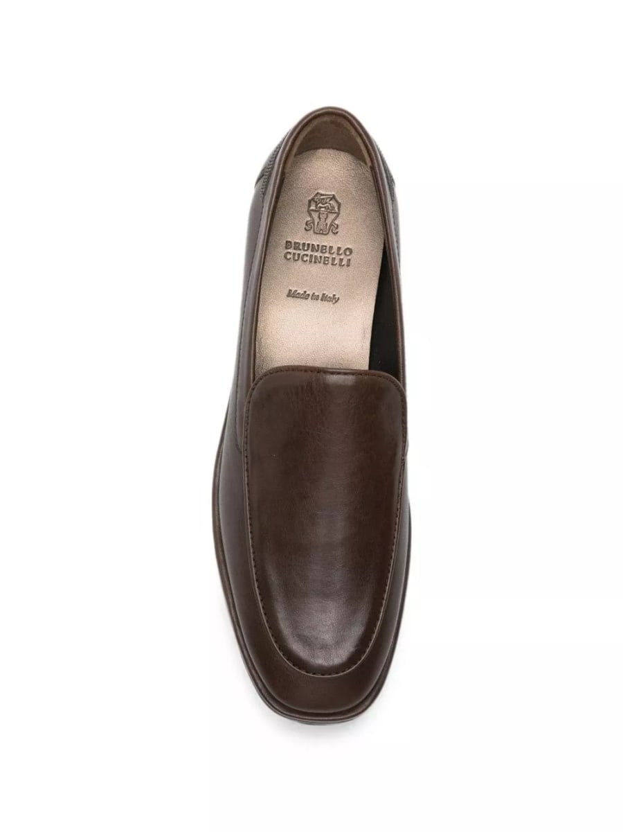 Brunello Cucinelli Mocassini in pelle, view 4