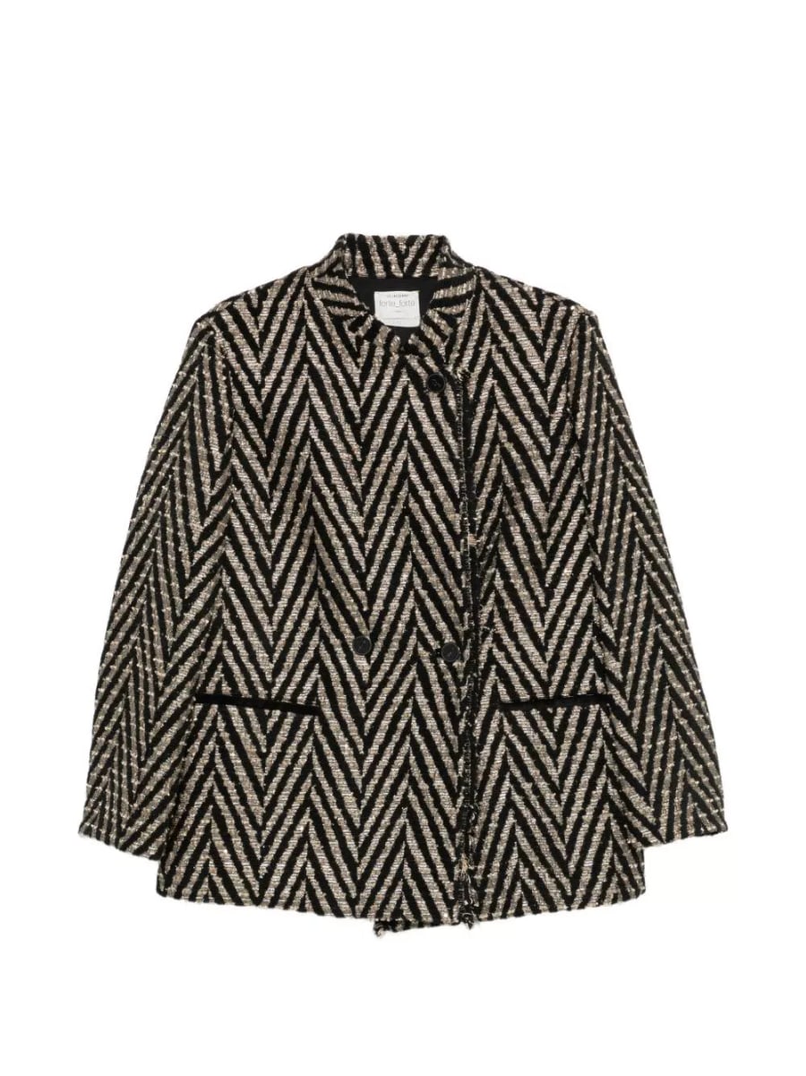 Forte_Forte Giacca oversized Chevron