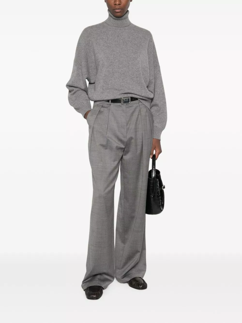 Brunello Cucinelli Maglione a collo alto in cashmere, view 2