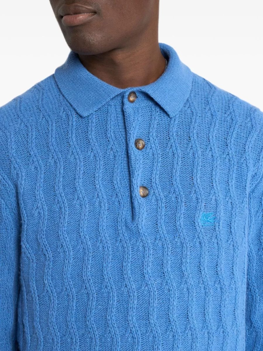Etro la polo in cashmere, view 4