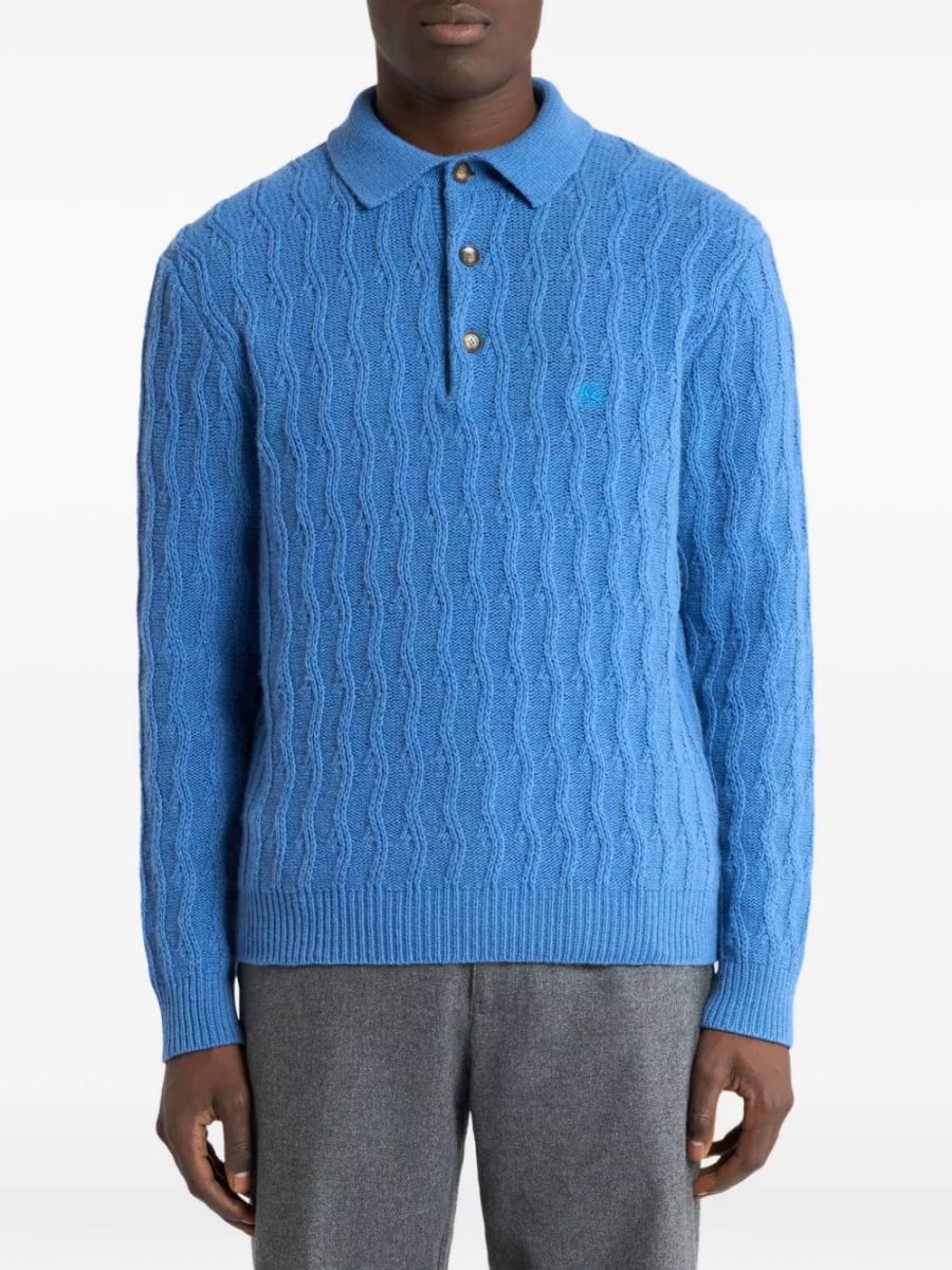 Etro la polo in cashmere, view 5