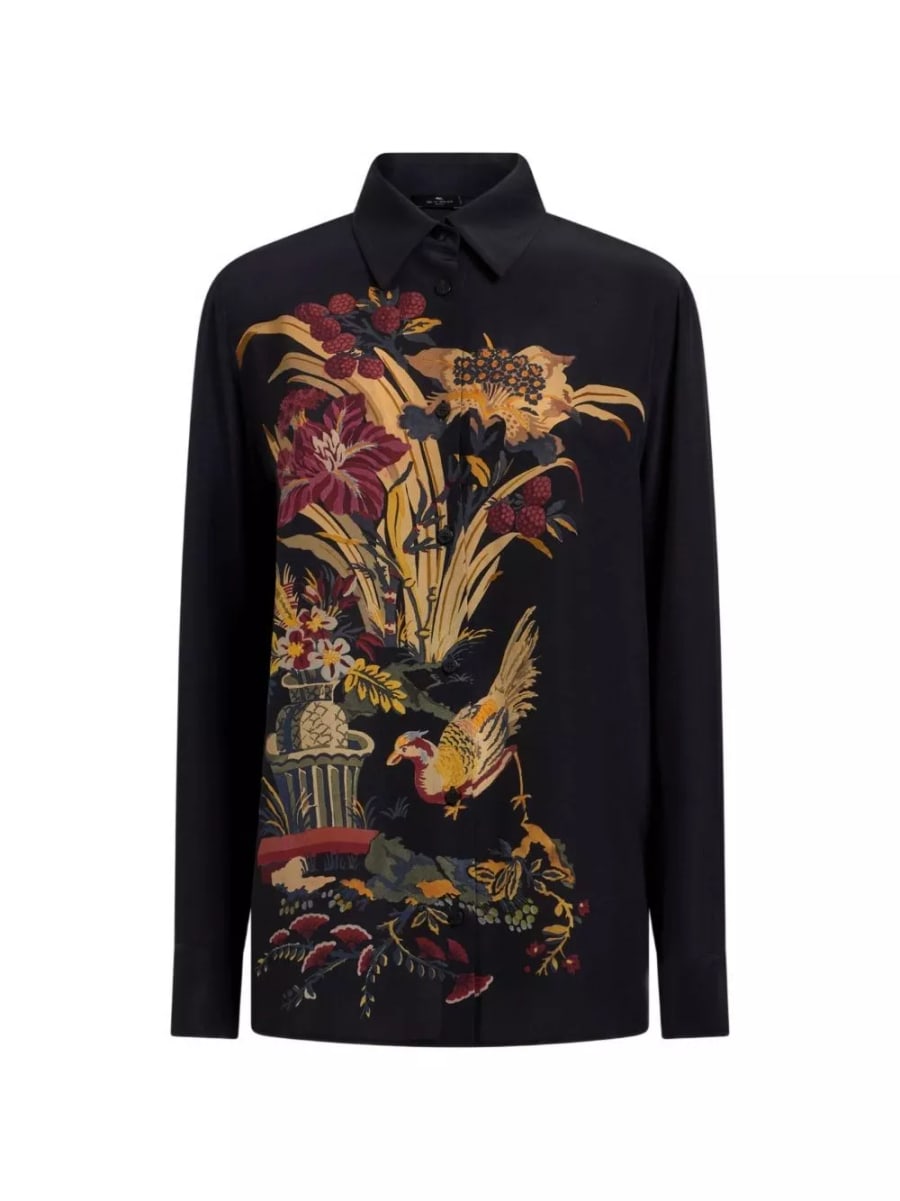 Etro Camicia in seta stampata