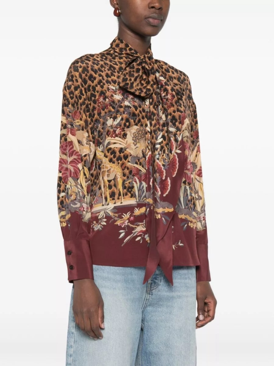 Etro Camicia in seta stampata, view 4