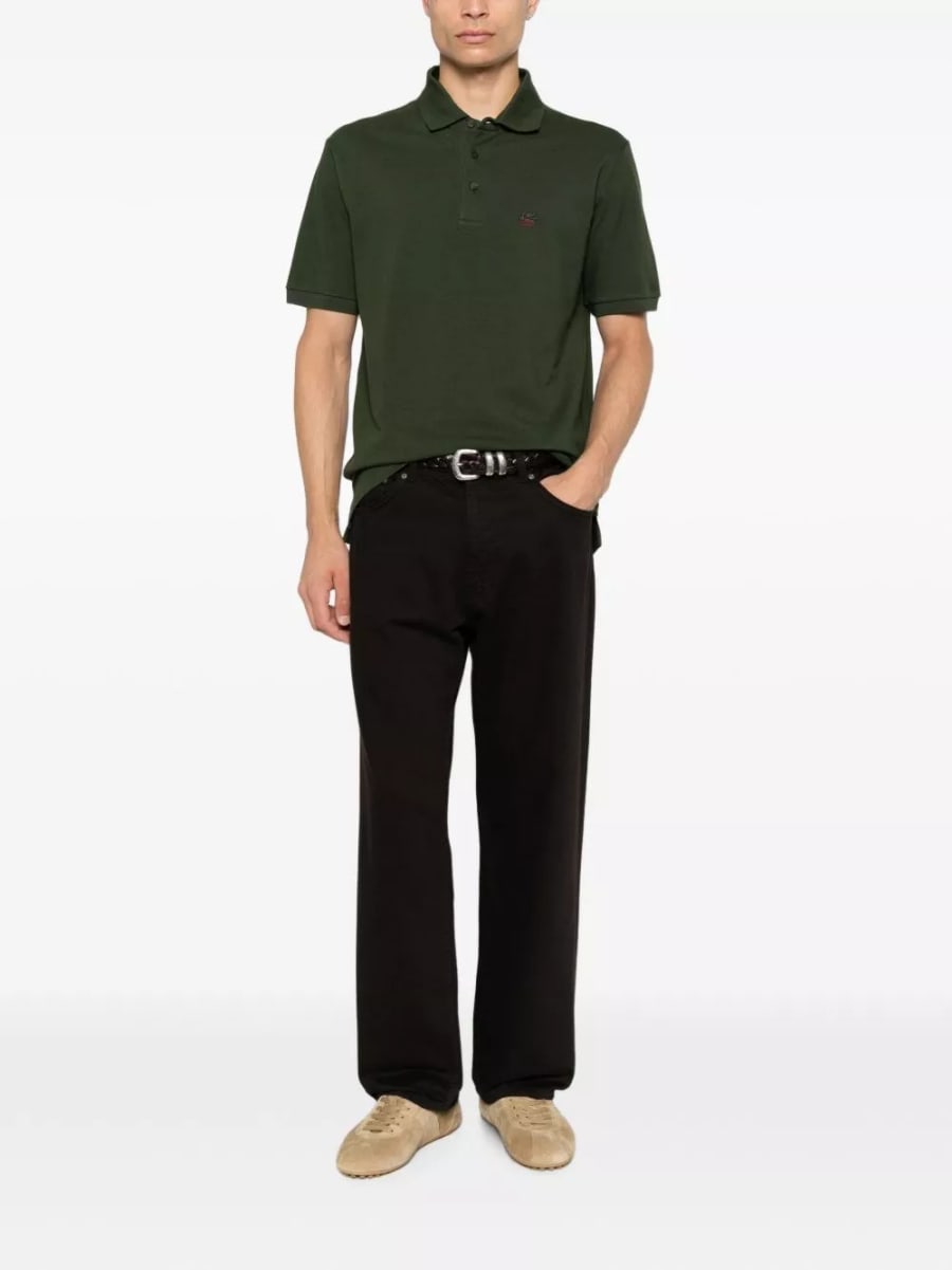 Etro Logo la polo in cotone, view 2