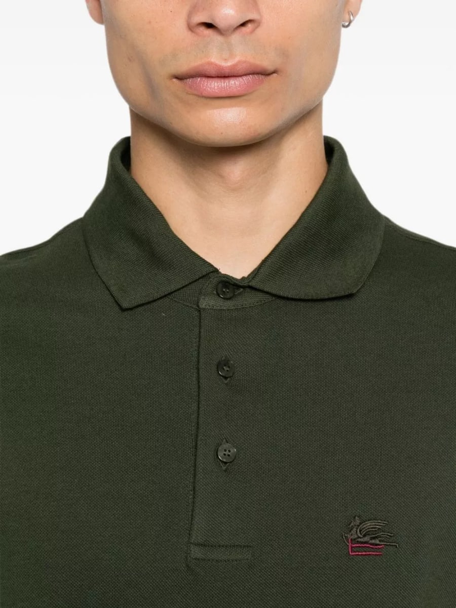 Etro Logo la polo in cotone, view 4