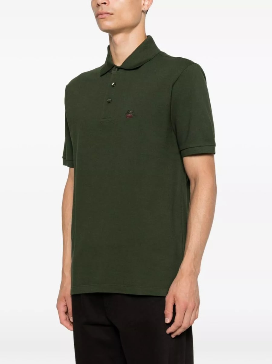 Etro Logo la polo in cotone, view 5