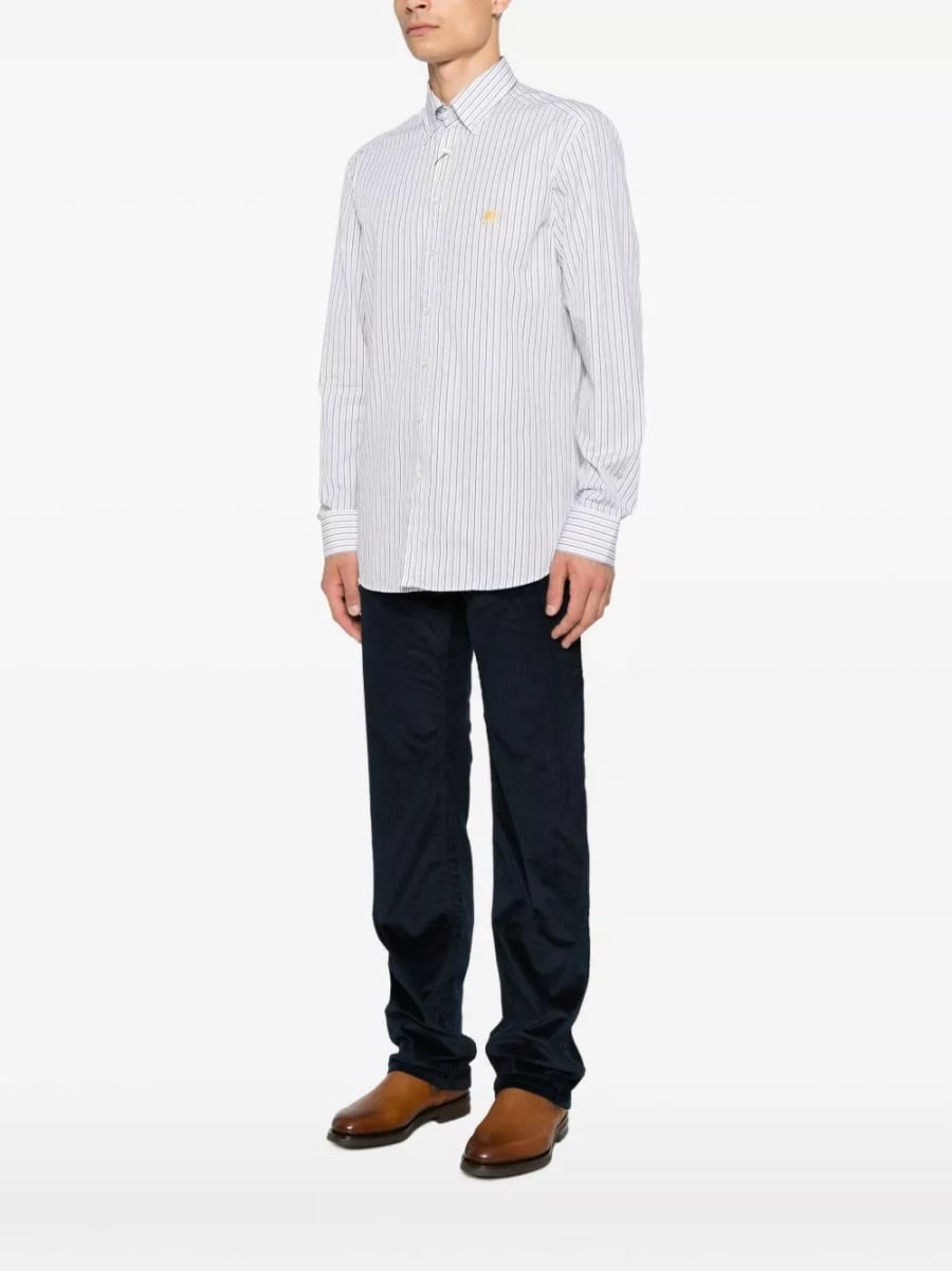 Etro Camicia di cotone a righe, view 5