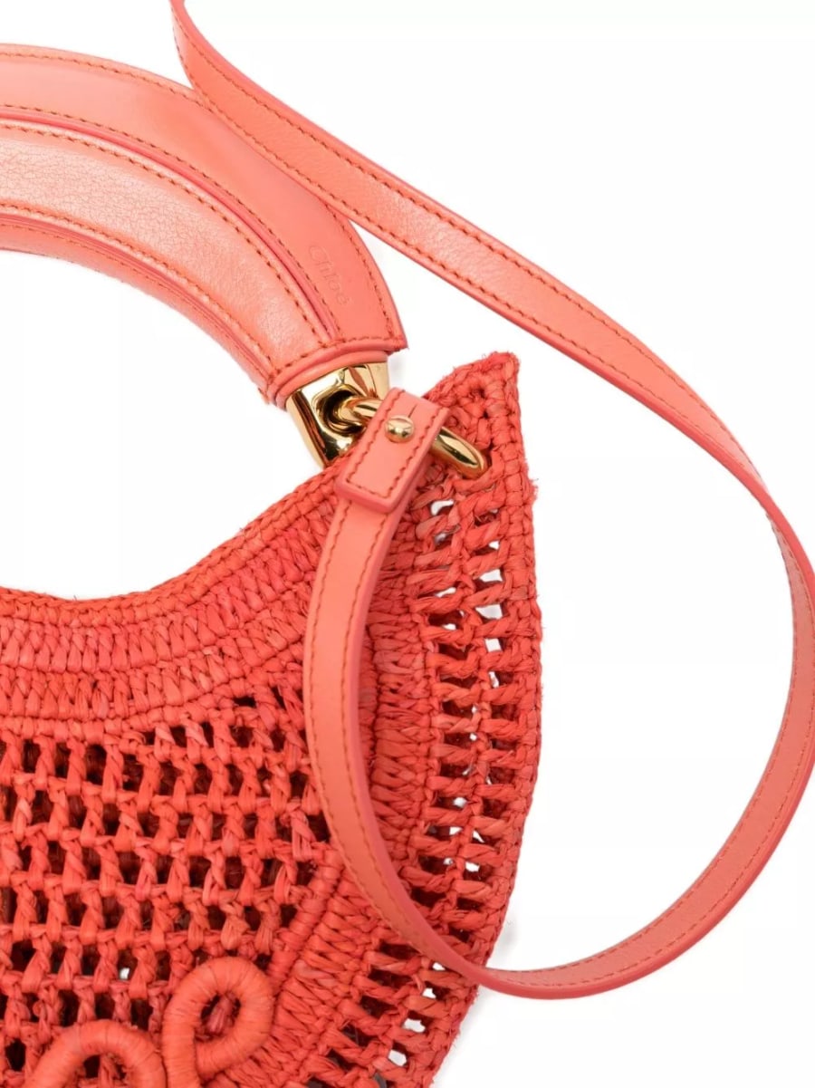 Chloé Borsa hobo mini rafia Summer Banana, view 3