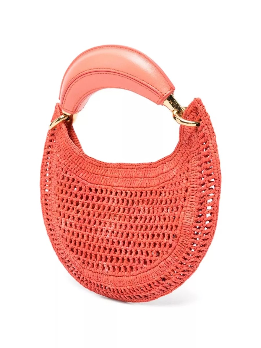 Chloé Borsa hobo mini rafia Summer Banana, view 4