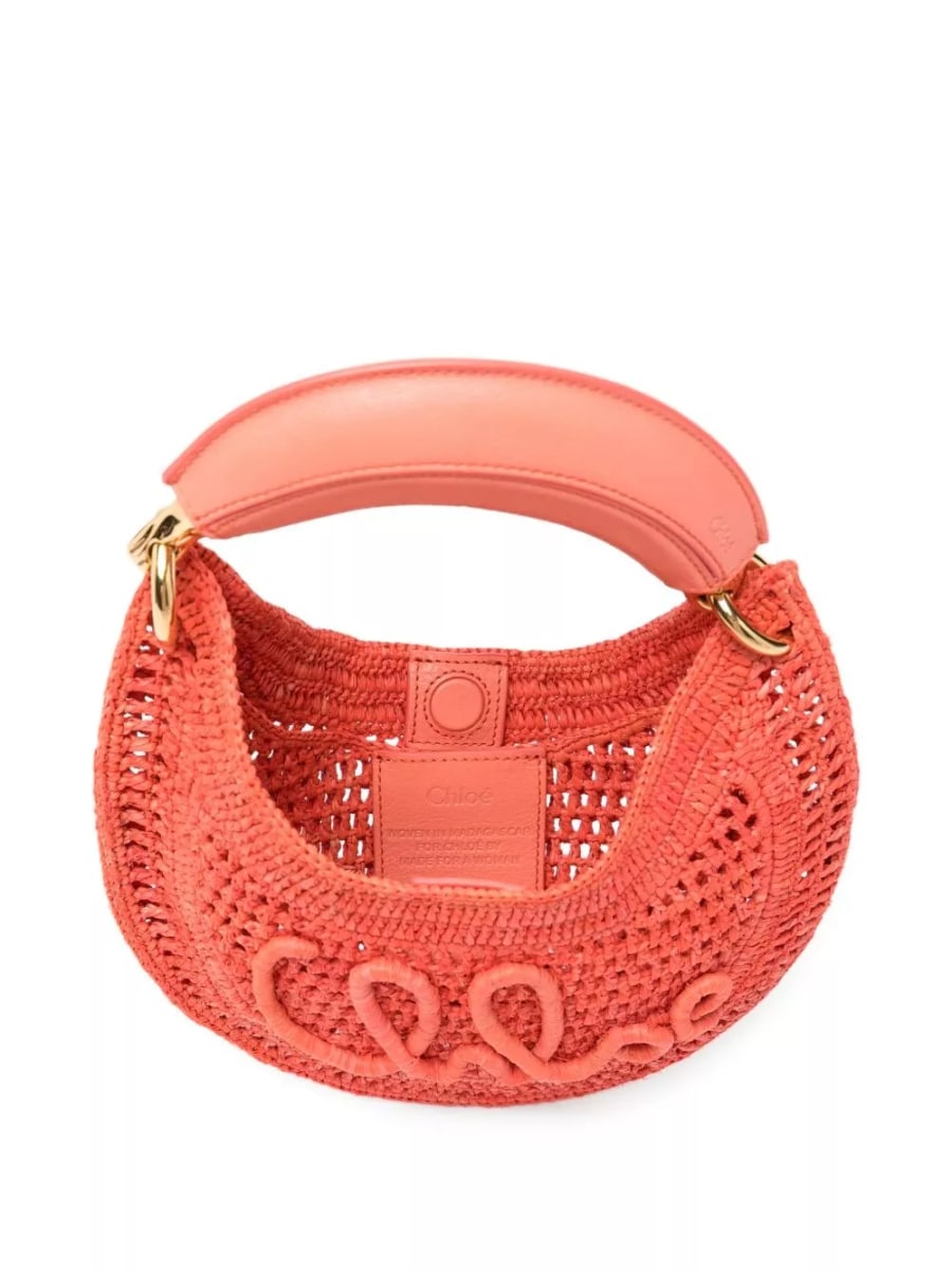 Chloé Borsa hobo mini rafia Summer Banana, view 5