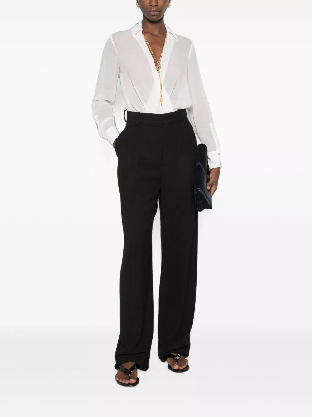 Elisabetta Franchi Body con dettaglio catena, view 2