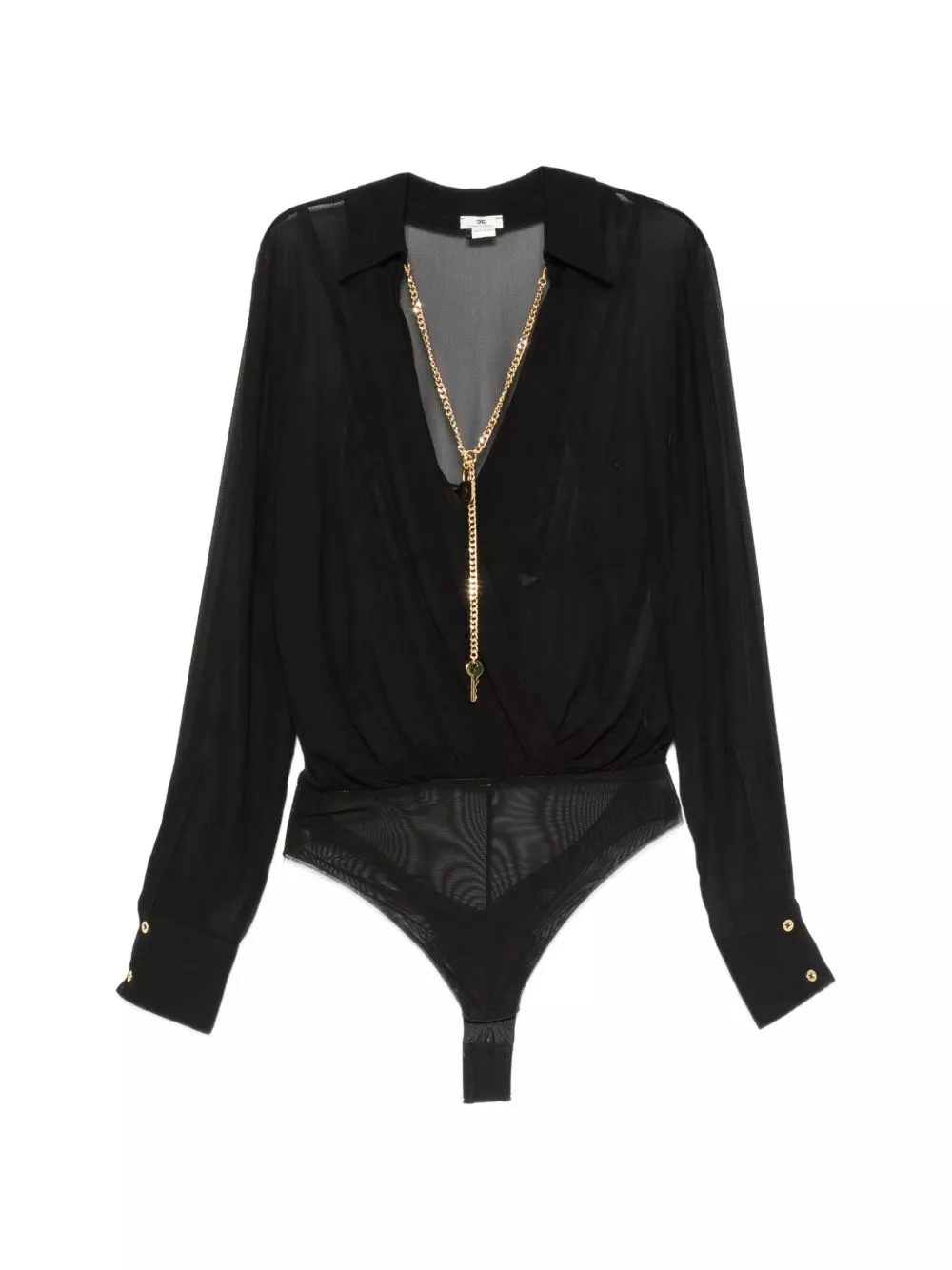 Elisabetta Franchi Body a maniche lunghe avvolgente